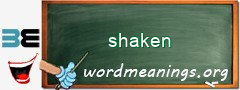 WordMeaning blackboard for shaken